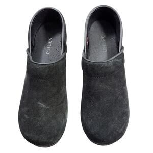 NEW Sanita Nina Clog black suede Women's size 39 US 8.5